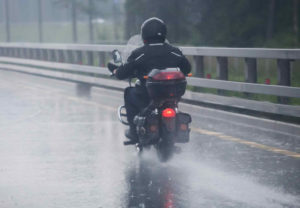 staying safe on motorcycle during rainfall
